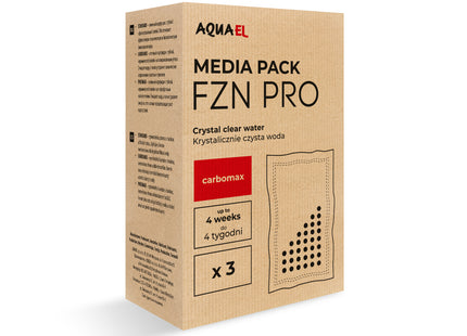 Aquael Versamax Media Pack FZN Pro Carbon, 3 Stk. - Hochwertige Filtermedien für Aquarienfilter