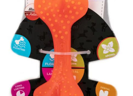 Aquael Comfy Toy Dental Bone in Mint Orange" - Zahnpflegendes Spielzeug für Hunde