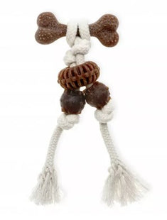 Aquael Comfy Toy Dental Toother Eco Woody Bone 20 cm - hochwertiges Hundespielzeug für die Zahnpflege