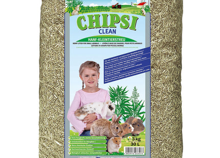 CHIPSI - Clean Hanf Einstreu für Kleintiere 3kg + 20kg