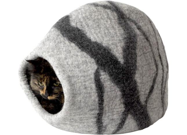 Hellgrauer Flussstein für natürliche Dekoration