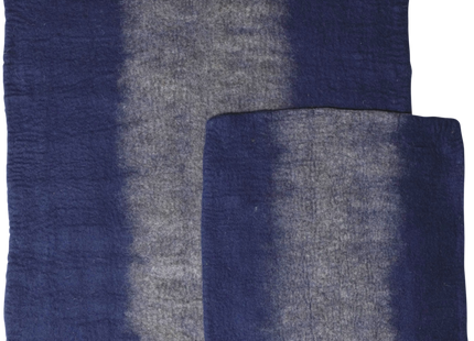 Handgefertigte Yoga-Matte in Ombre Navy für deine tägliche Praxis