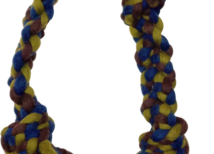 Handgefertigtes geknotetes Seil in Navygrün für stilvolle Dekoration