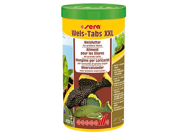 Sera Wels-Tabs XXL, Nature - hochwertiges Fischfutter für Welse und andere Bodenfische