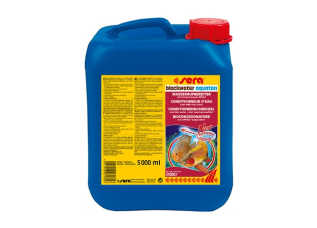 Sera Blackwater Aquatan 5l - Wasserpflege für Aquarien mit schwarzwasserbedürftigen Fischen