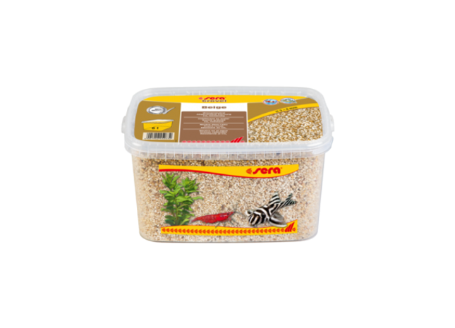 Natürliches beige Kiessubstrat, Körnung 2-4 mm, für Aquarien und Terrarien