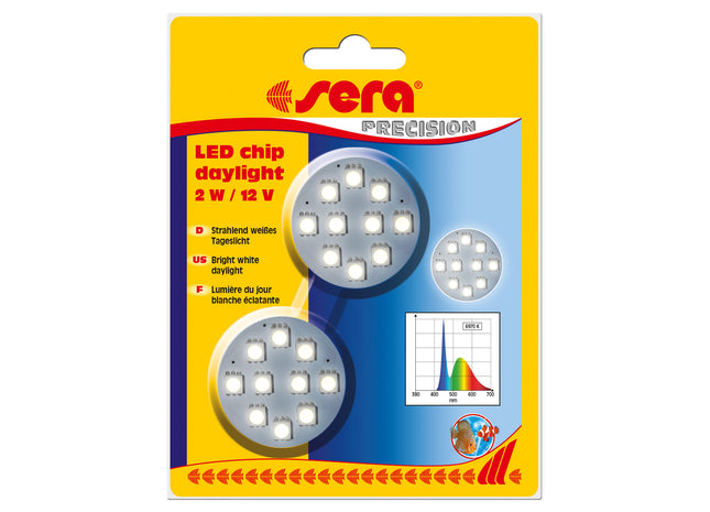 Sera LED Chip Daylight 2 W/12 V - Hochwertige LED-Beleuchtung für Aquarien und Terrarien