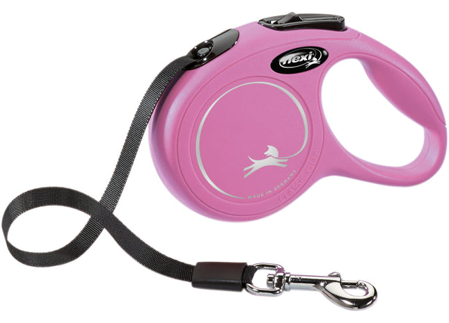 Trixie Flexi New CLASSIC - Gurtleine, pink, XS 3m