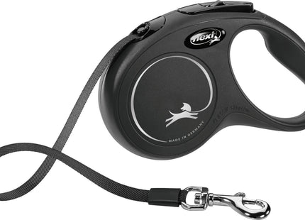 Trixie Flexi New CLASSIC - Gurt-Leine schwarz, 5m