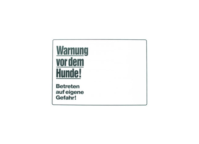 Trixie Warnschild Hunde Warnung