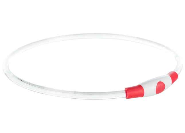 Roter USB-LED-Leuchtring für Hunde von Trixie