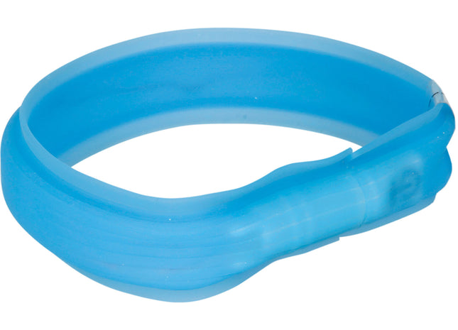 Blauer USB-Flash-Leuchtband von Trixie - für sicheres Gassi gehen bei Nacht