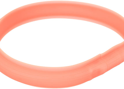 Leuchtendes USB-Laufband für Hunde in Koralle aus flexiblem Silikon