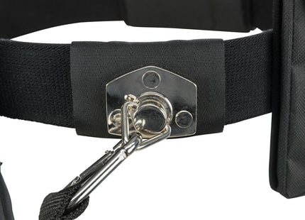 Schwarze Trixie Hands-Free Leine mit Bauchgurt - praktisch und komfortabel für unterwegs!