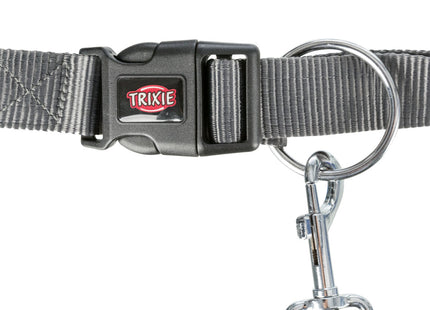 Bauchgurt mit Leine für Hunde, Nylon, 75-120cm, Graphitschwarz