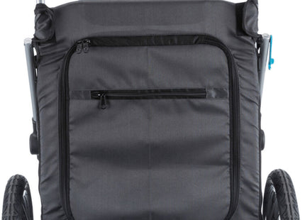 Faltbarer grauer Fahrradanhänger von Trixie für Haustiere