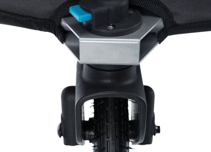 Faltbarer grauer Fahrradanhänger von Trixie für Haustiere