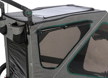 Praktischer Fahrradanhänger von Trixie in Grau für entspannte Ausflüge mit Ihrem Vierbeiner