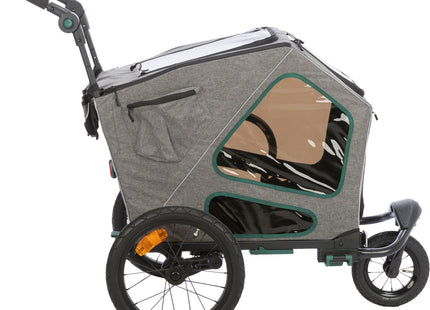 Praktischer Fahrradanhänger von Trixie in Grau für entspannte Ausflüge mit Ihrem Vierbeiner