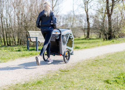 Trixie - Jogger-Umbausatz für Fahrradanhänger, grau/salbei