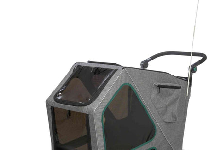 Praktischer Fahrradanhänger von Trixie in Grau für entspannte Ausflüge mit Ihrem Vierbeiner