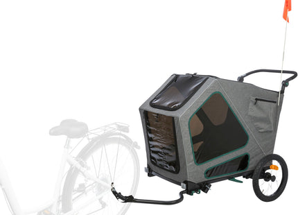 Praktischer Fahrradanhänger von Trixie in Grau für entspannte Ausflüge mit Ihrem Vierbeiner