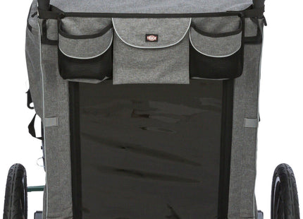 Praktischer Fahrradanhänger von Trixie in Grau für entspannte Ausflüge mit Ihrem Vierbeiner