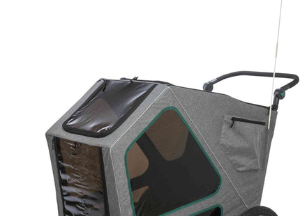 Praktischer Fahrradanhänger von Trixie in Grau für entspannte Ausflüge mit Ihrem Vierbeiner