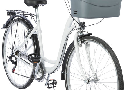 Praktischer grauer Fahrradkorb von Trixie, 3-teilig inklusive Montageset