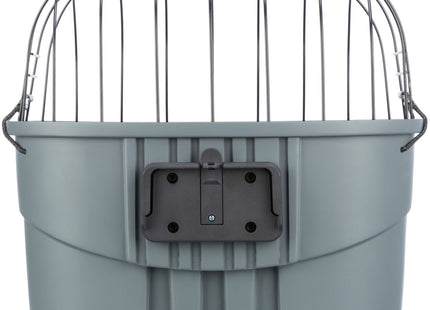 Praktischer grauer Fahrradkorb von Trixie, 3-teilig inklusive Montageset