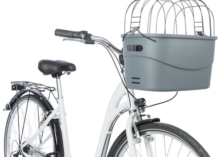 Praktischer grauer Fahrradkorb von Trixie, 3-teilig inklusive Montageset