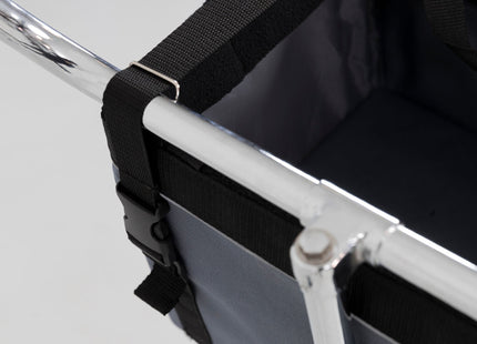 Praktische graue Frontbox für Fahrräder von Trixie