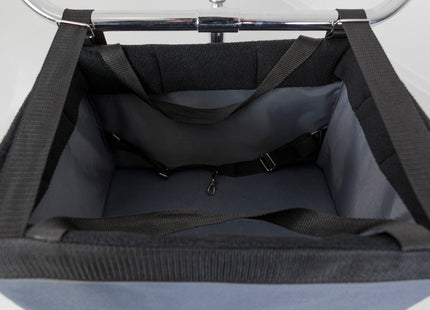 Praktische graue Frontbox für Fahrräder von Trixie