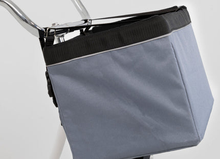 Praktische graue Frontbox für Fahrräder von Trixie