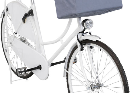 Praktische graue Frontbox für Fahrräder von Trixie