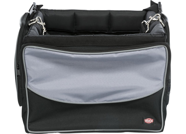 Fahrrad-Frontbox von Trixie in Schwarzgrau für unterwegs