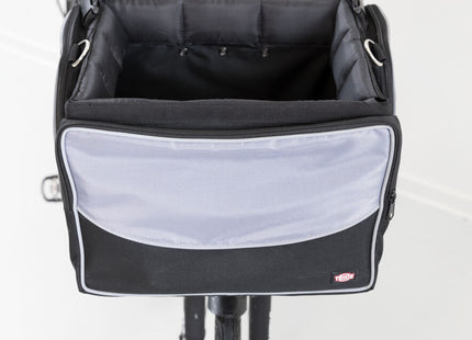 Fahrrad-Frontbox von Trixie in Schwarzgrau für unterwegs