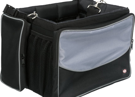 Fahrrad-Frontbox von Trixie in Schwarzgrau für unterwegs