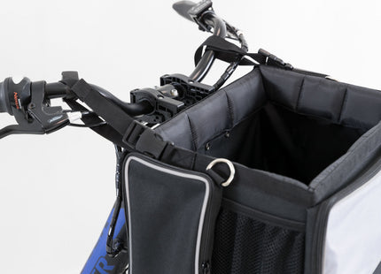 Fahrrad-Frontbox von Trixie in Schwarzgrau für unterwegs