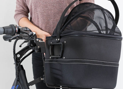Schwarzer Fahrradkorb von Trixie für die Vorderseite deines Fahrrads