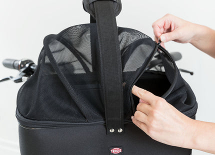 Schwarzer Fahrradkorb von Trixie für die Vorderseite deines Fahrrads