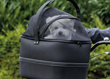 Schwarzer Fahrradkorb von Trixie für die Vorderseite deines Fahrrads