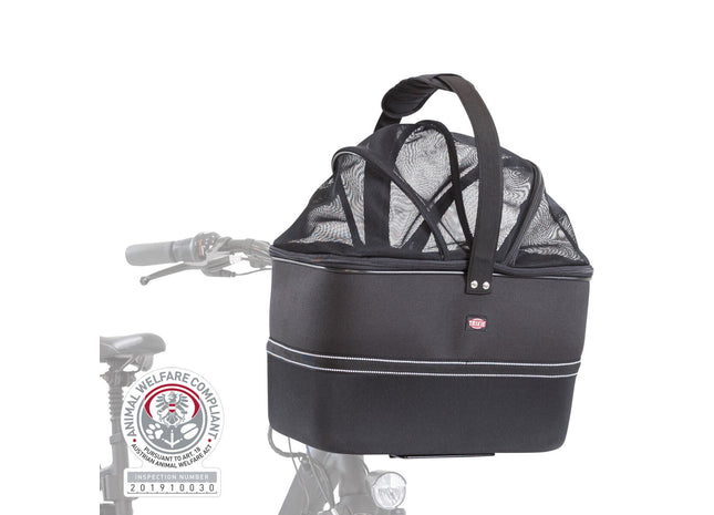 Schwarzer Fahrradkorb von Trixie für die Vorderseite deines Fahrrads