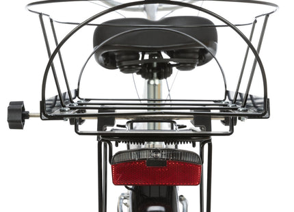 Schwarzer Fahrradkorb für breite Gepäckträger von Trixie