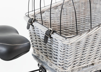 Fahrradkorb aus Weidemetall mit Gitter für Gepäckträger von Trixie