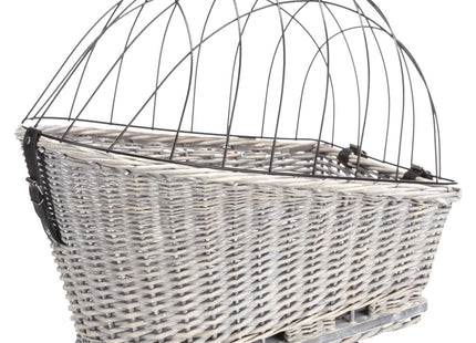 Fahrradkorb aus Weidemetall mit Gitter für Gepäckträger von Trixie