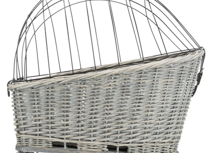 Fahrradkorb aus Weidemetall mit Gitter für Gepäckträger von Trixie