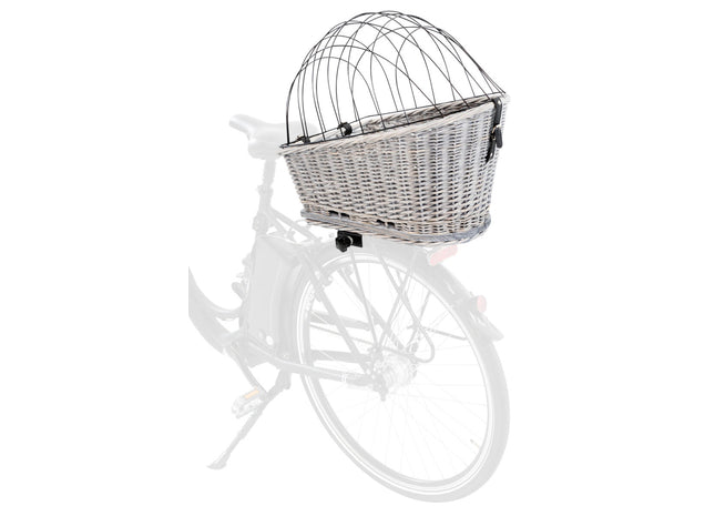 Fahrradkorb aus Weidemetall mit Gitter für Gepäckträger von Trixie