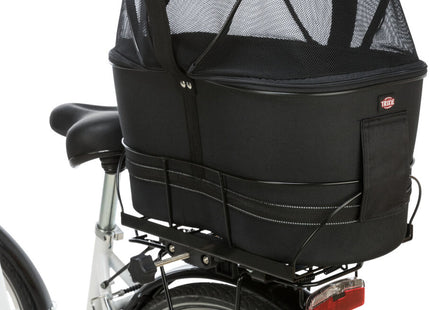 Praktische schwarze Fahrradtasche von Trixie für unterwegs