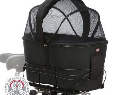 Praktische schwarze Fahrradtasche von Trixie für unterwegs